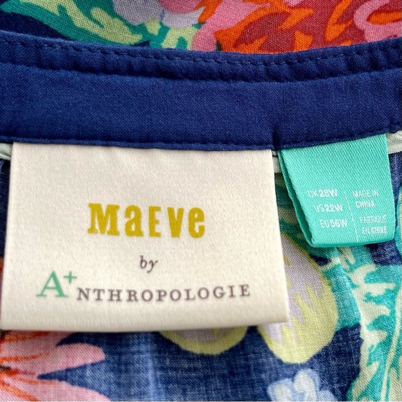 MAEVE BY ANTHROPOLOGIE FLORAL PATTERN BLOUSE SIZE 22 WOMEN PLUS - Picture 12 of 12